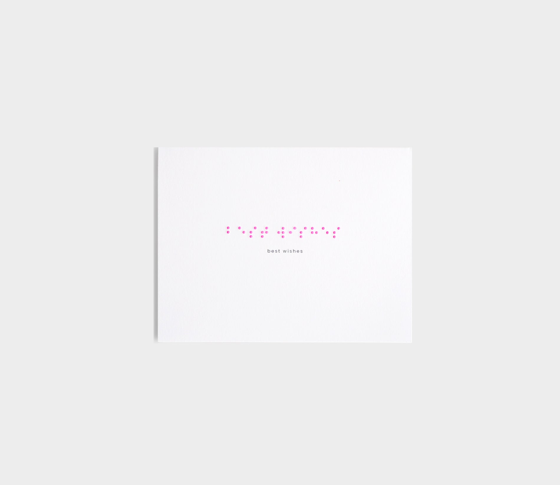 BEST WISHES - Braille Greeting Card Scribbles & Paper