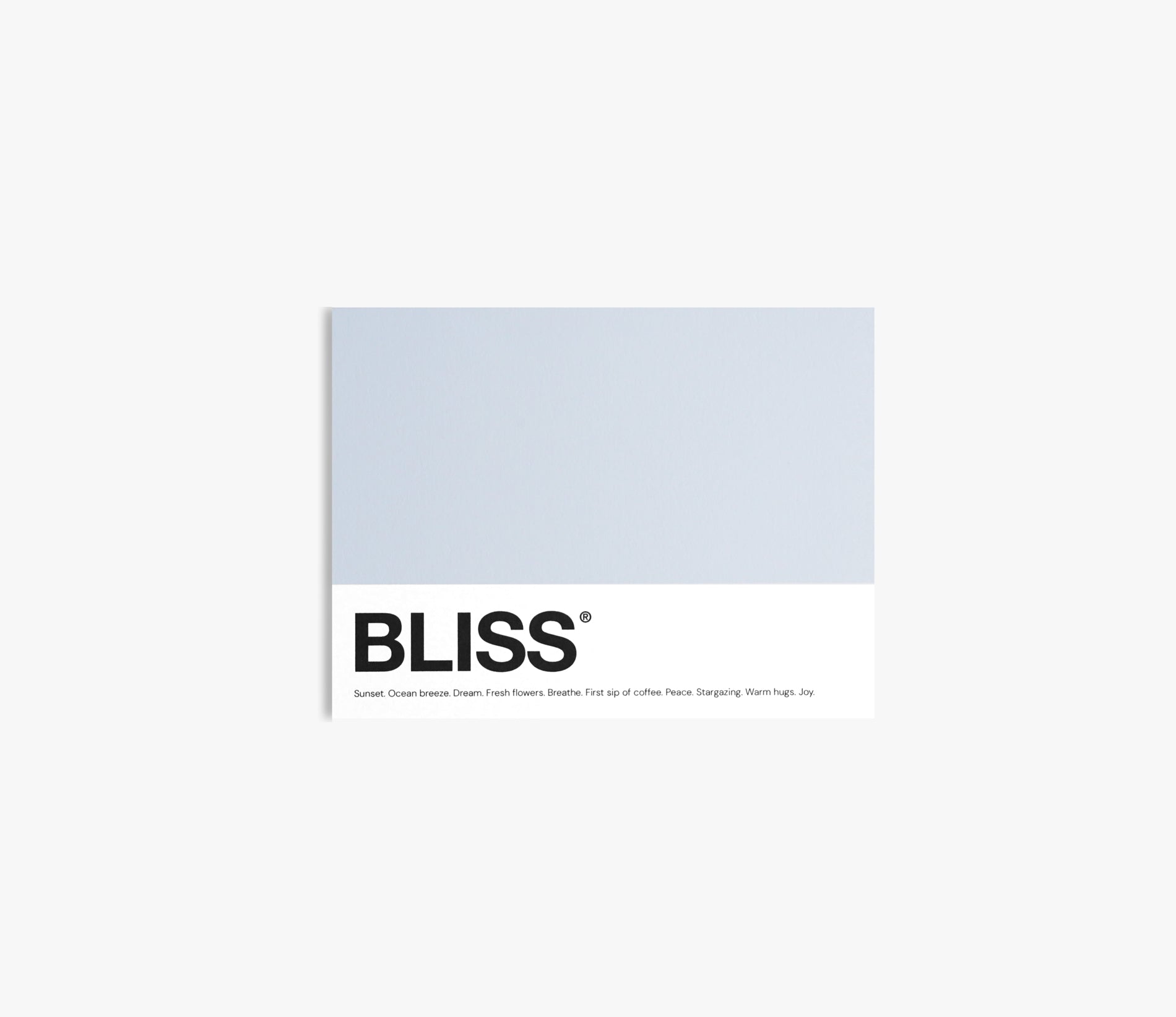 Bliss - Pantone-inspired greeting card in deep blue — modern and bold design