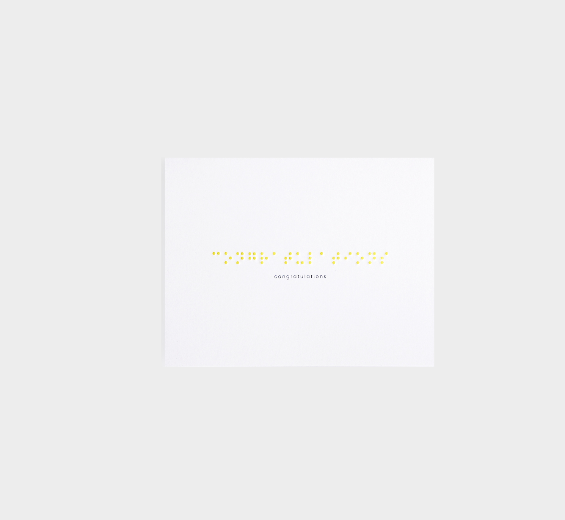 CONGRATULATIONS - Braille Greeting Card Scribbles & Paper