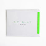 green braille Greeting Card saying get well soon