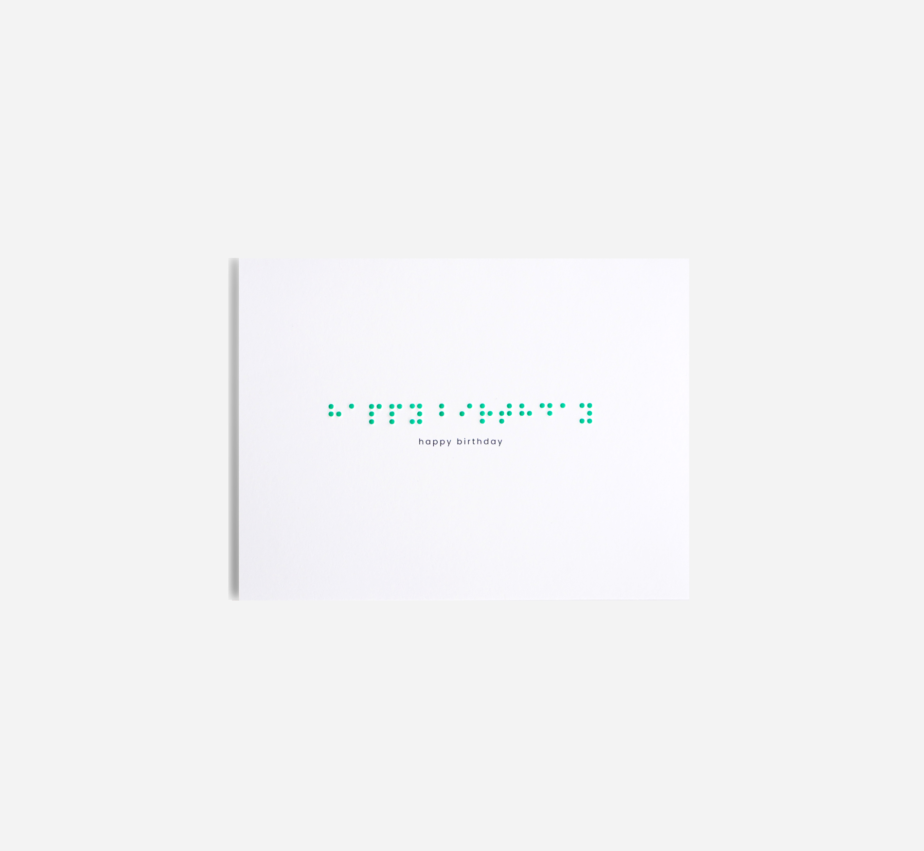 HAPPY BIRTHDAY - Braille Greeting Card Scribbles & Paper