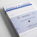 WEEKLY PLANNER Notepad - Blue (undated) Scribbles & Paper