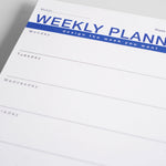 WEEKLY PLANNER Notepad - Blue (undated) Scribbles & Paper