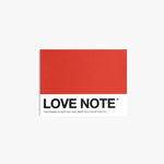 Bold red Pantone-inspired card perfect for romantic messages — Love Note