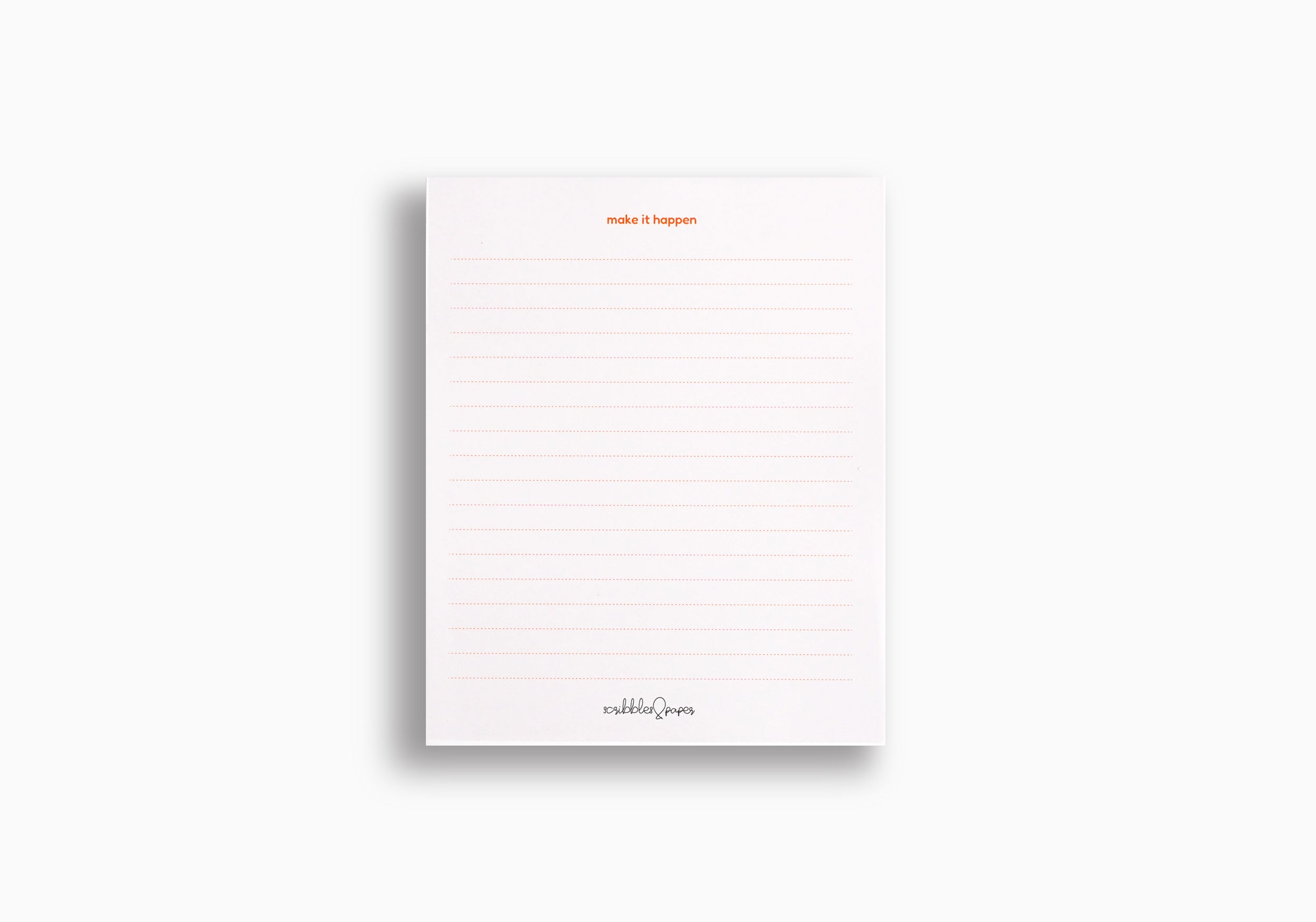 Chunky Notepad - Peach Scribbles & Paper