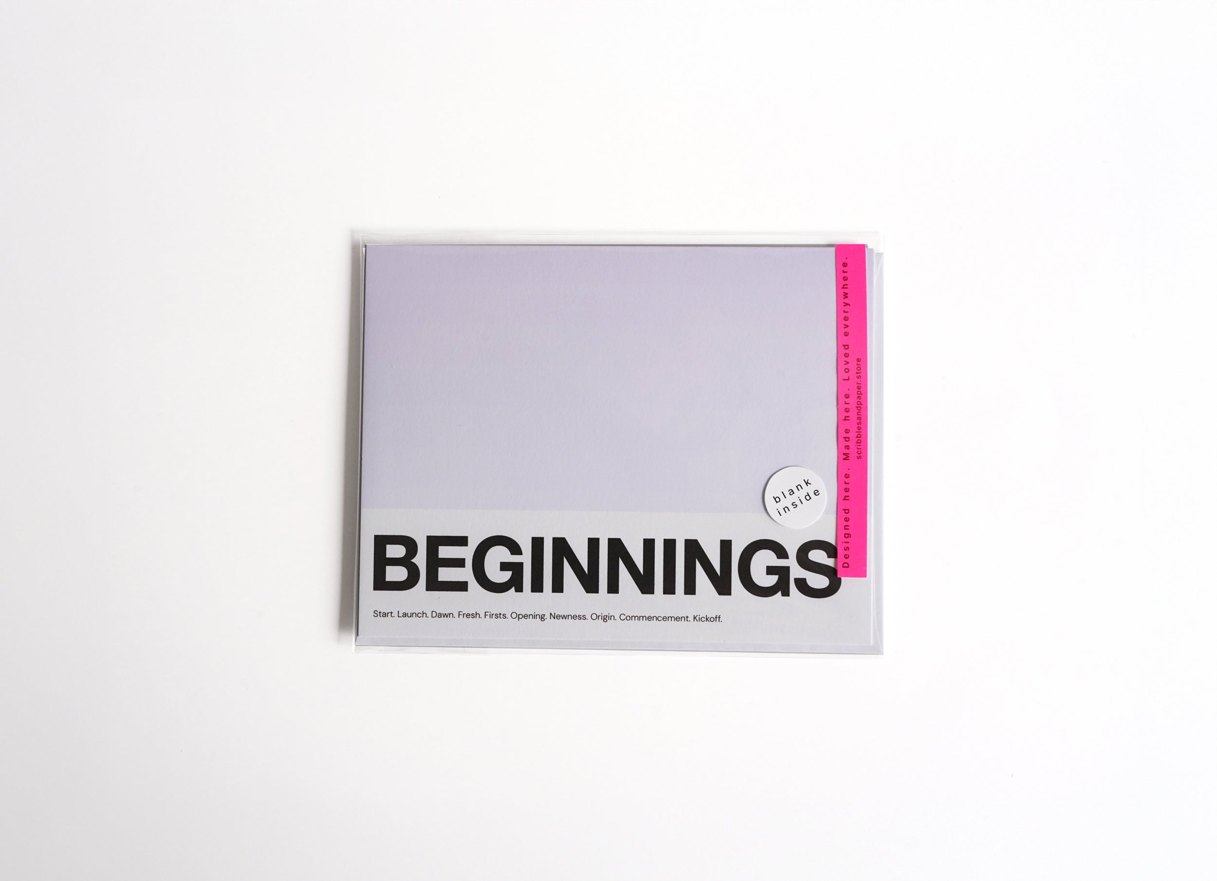 BEGINNINGS Greeting Card Scribbles & Paper