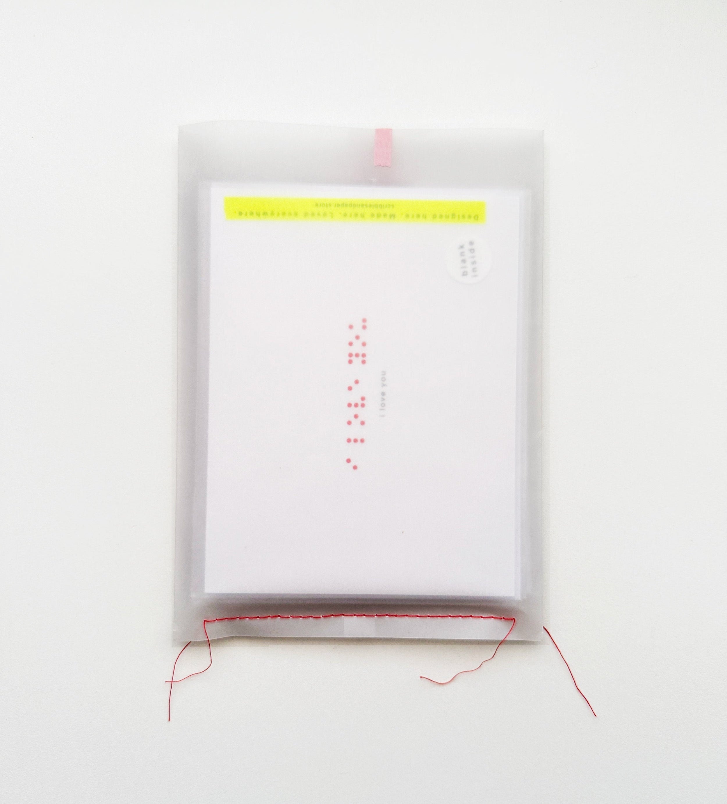 Braille Greeting Cards - Set of 8 Scribbles & Paper