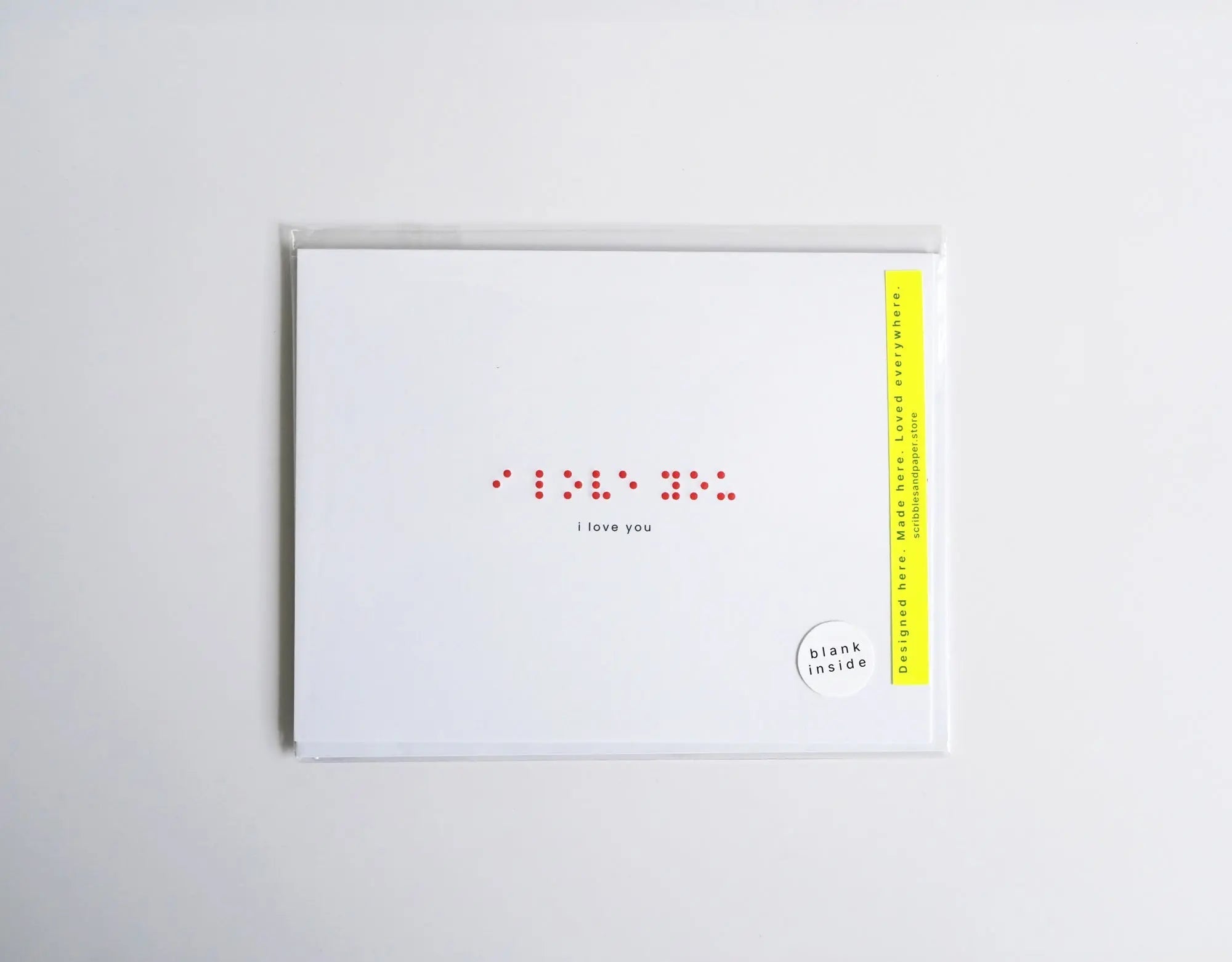 Scribbles and Paper's Braille Greeting Card