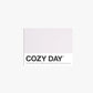 Cozy Day - Pantone-inspired greeting card in light mauve and pink — soft and cozy design