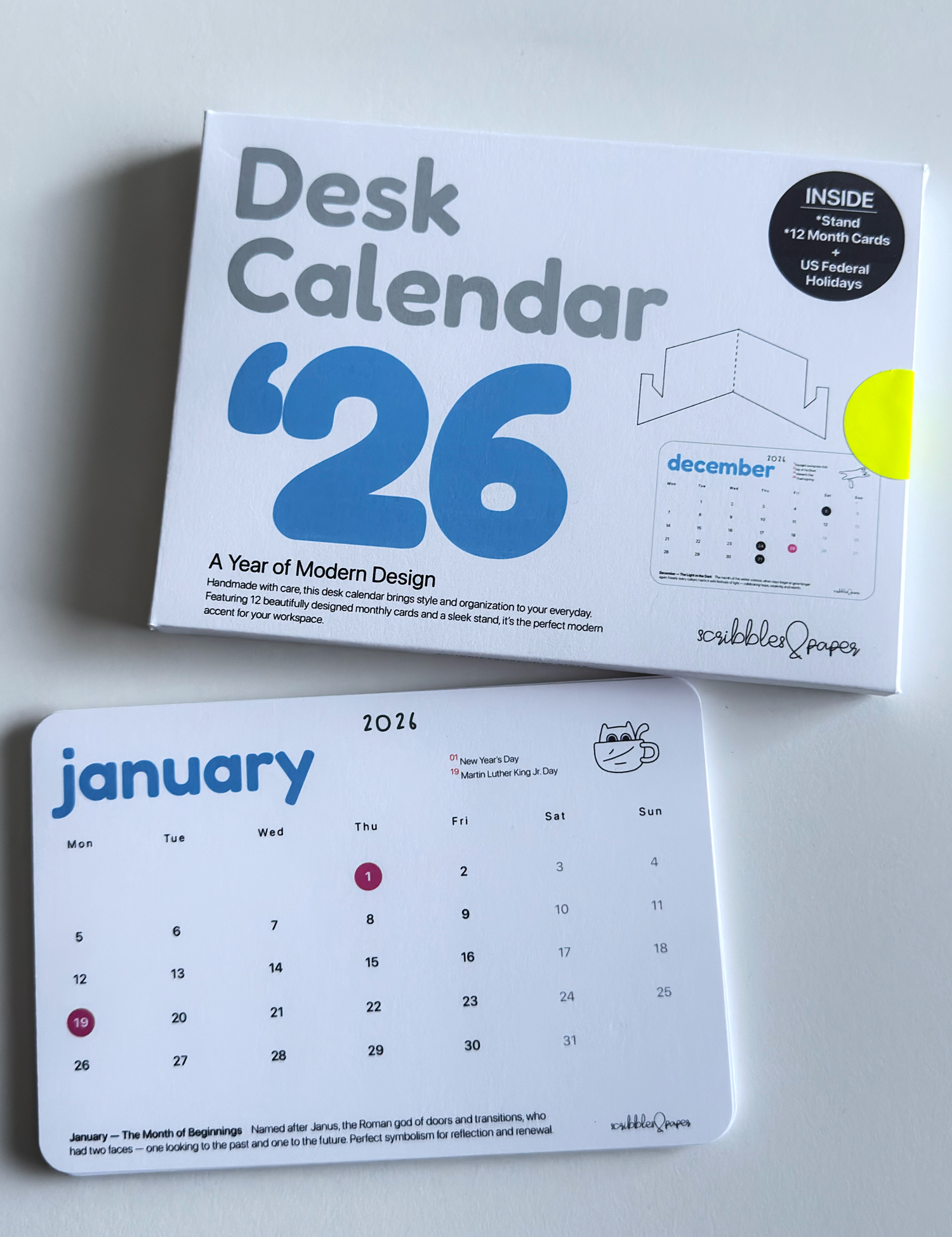 Calendar box and cards