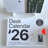 2026 Artist Desk Calendar – Brushes, Pencils & Motivational Quotes