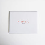 Red greeting card with "I LOVE YOU" in embossed Braille, handmade and tactile, paired with a white envelope.
