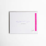 JUST BECAUSE - Braille Greeting Card in purple. Scribbles & Paper