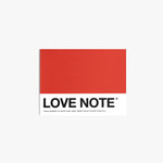 Bold red Pantone-inspired card perfect for romantic messages — Love Note