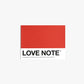 Bold red Pantone-inspired card perfect for romantic messages — Love Note