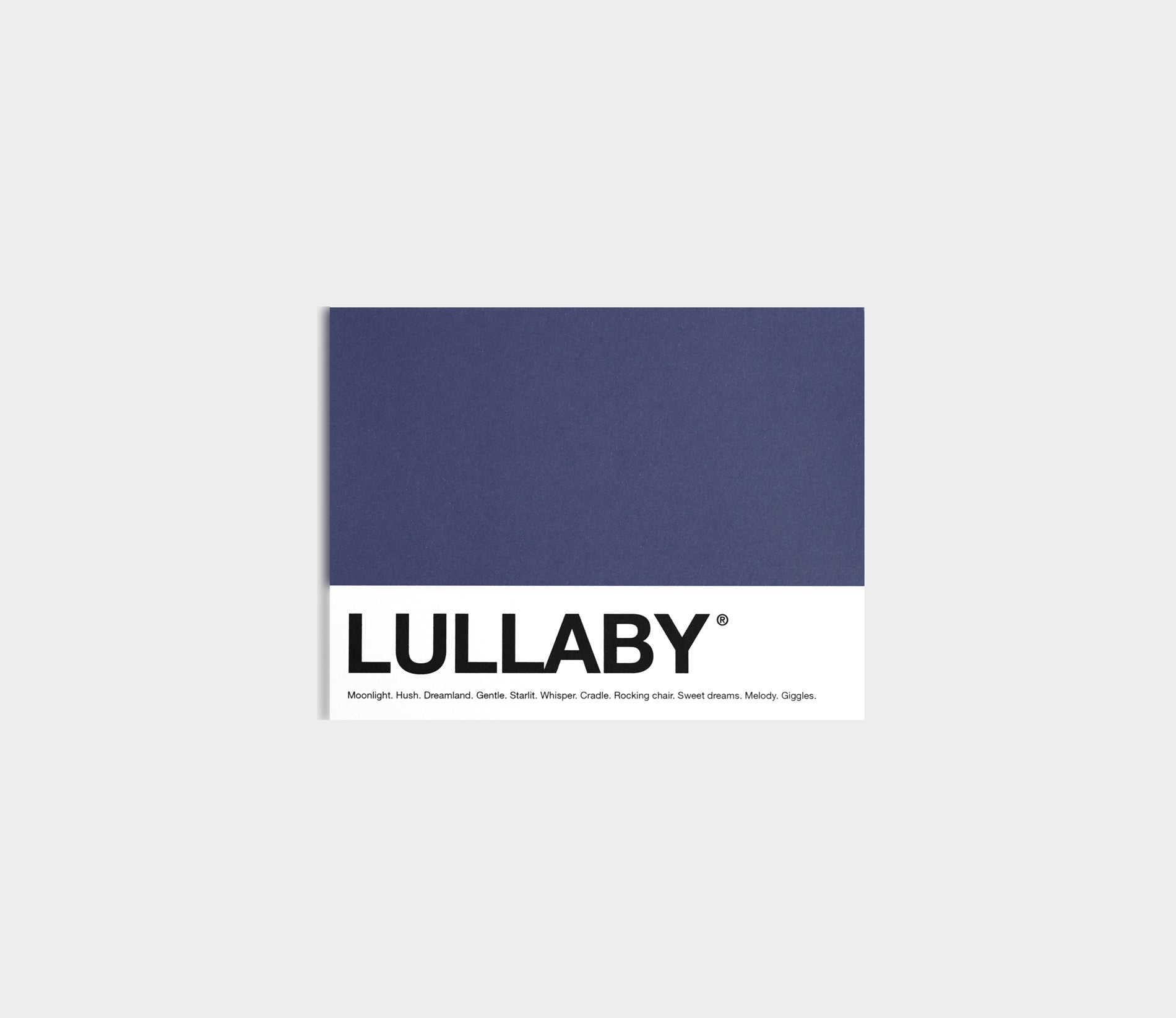 Lullaby - Pantone-inspired greeting card in deep blue and purple — dreamy and soothing, perfect for new expecting parents and new babies