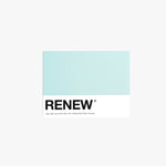 Renew - Pantone-inspired greeting card in fresh green — great for wishing someone to get better soon