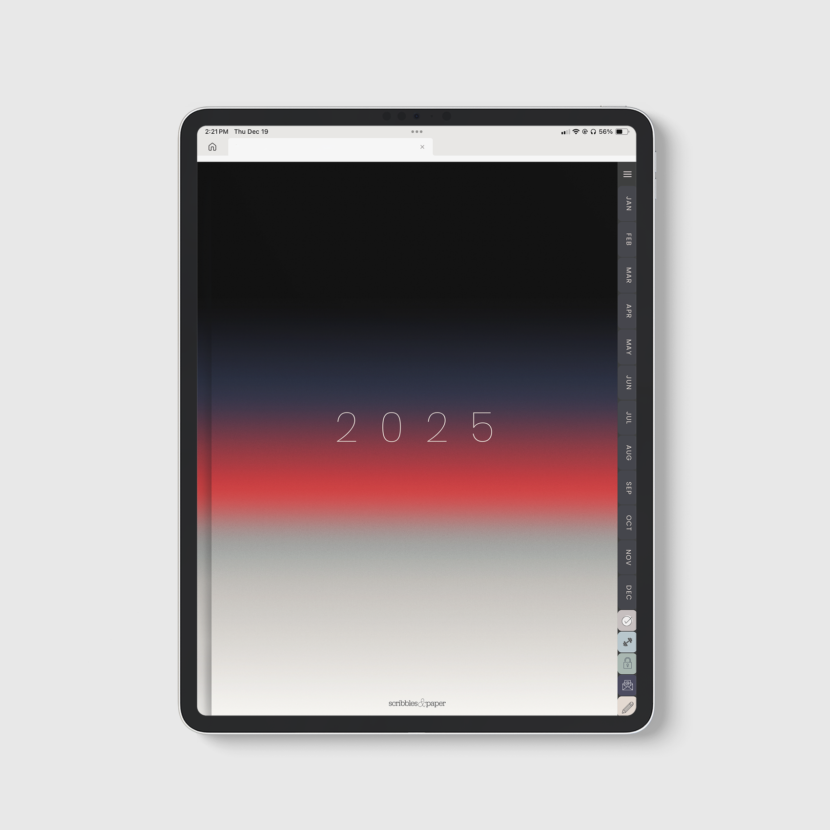 2025 Ruby Digital Planner: Your All-in-One Planner with Daily Quotes